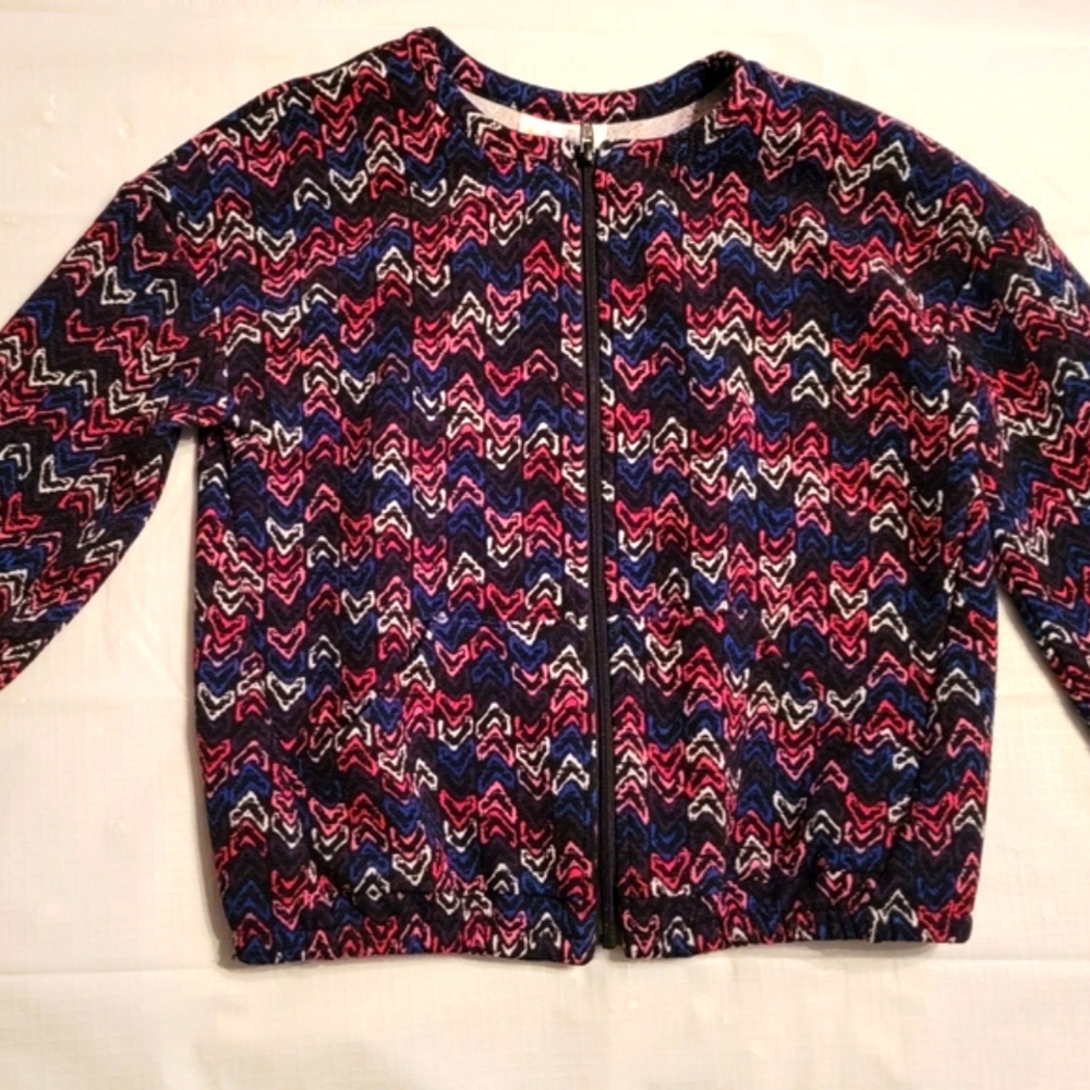 Lularoe Monroe Chevron Jacket Youth Girl Size 6